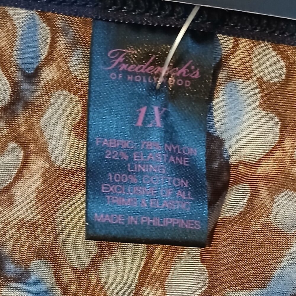 Frederick's of Hollywood Women's Animal Print V Thong SZ 1X NWT - Picture 4 of 5